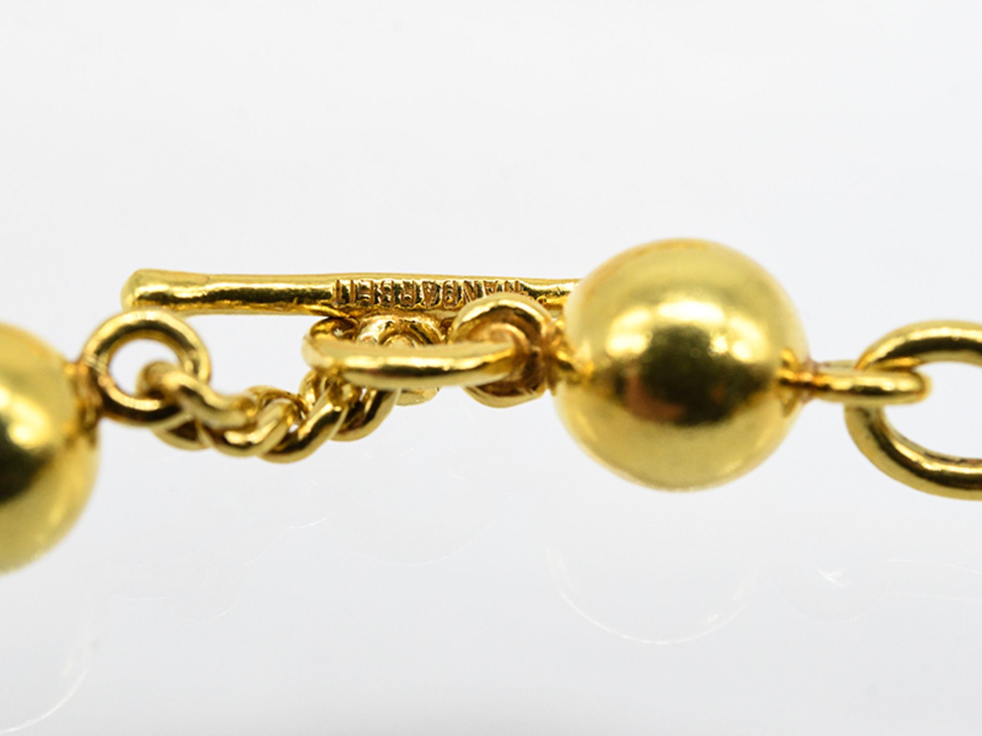 Massives Gold-Collier und Paar OhrgehÃ¤nge, Goldschmiedearbeit von Walter Kumfert aus Mechtersen bei - Image 3 of 3