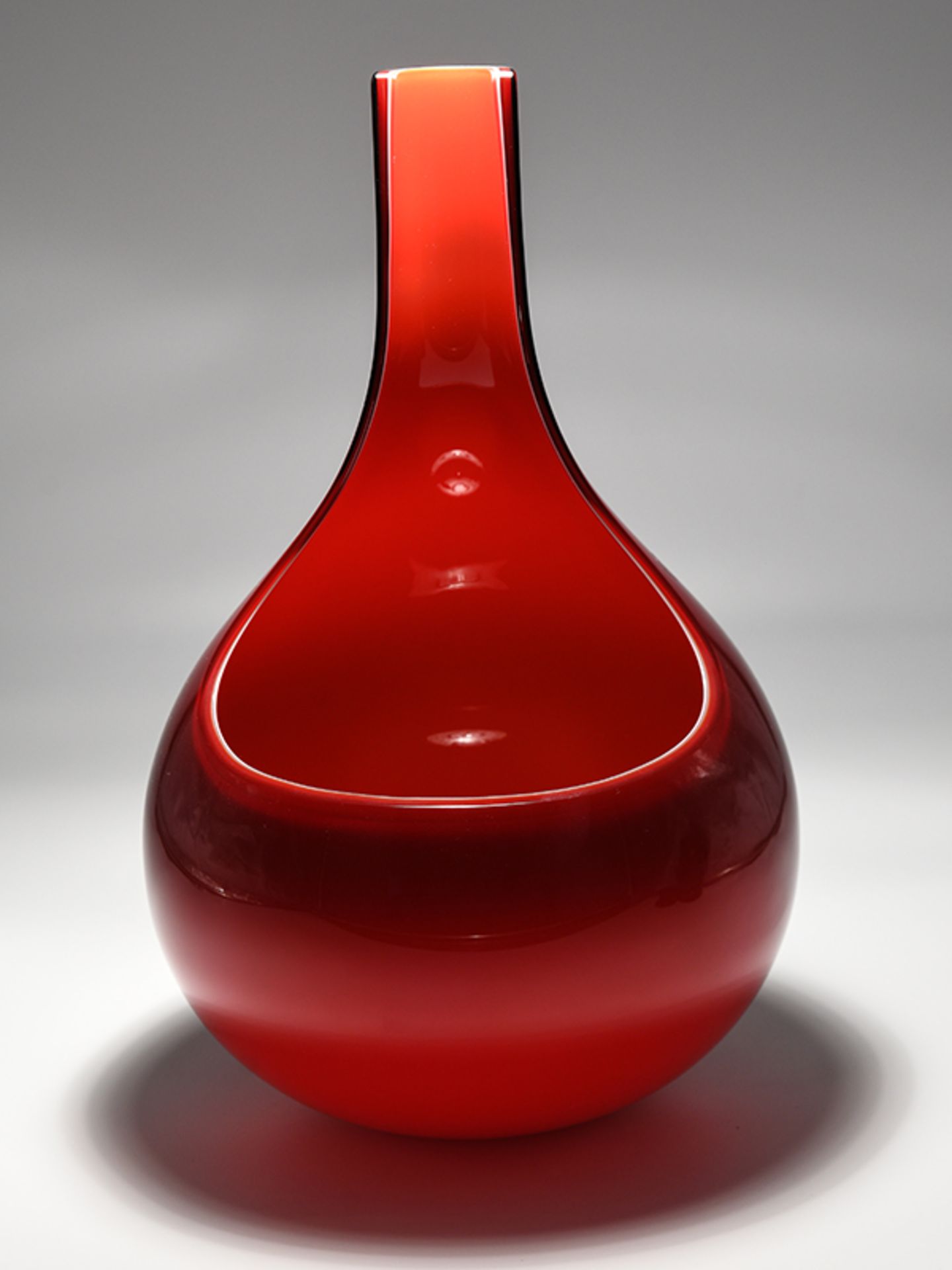 Vase "Spoon", Entwurf Luca Nichetto, 2004, Salviati/Murano, 2006. brMehrschichtiges, leuchtendes