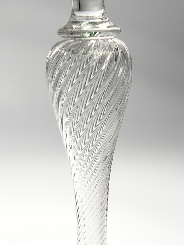 Glas-Leuchter-Paar, Venini, Murano, 20. Jh. brFarbloses Glas, teils mit grÃ¼n-weiÃŸen und - Image 5 of 6