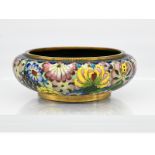 CloisonnÃ©-Schale, China, 19./20. Jh. brKupfer/Messing mit polychromem Floral- und Blattdekor