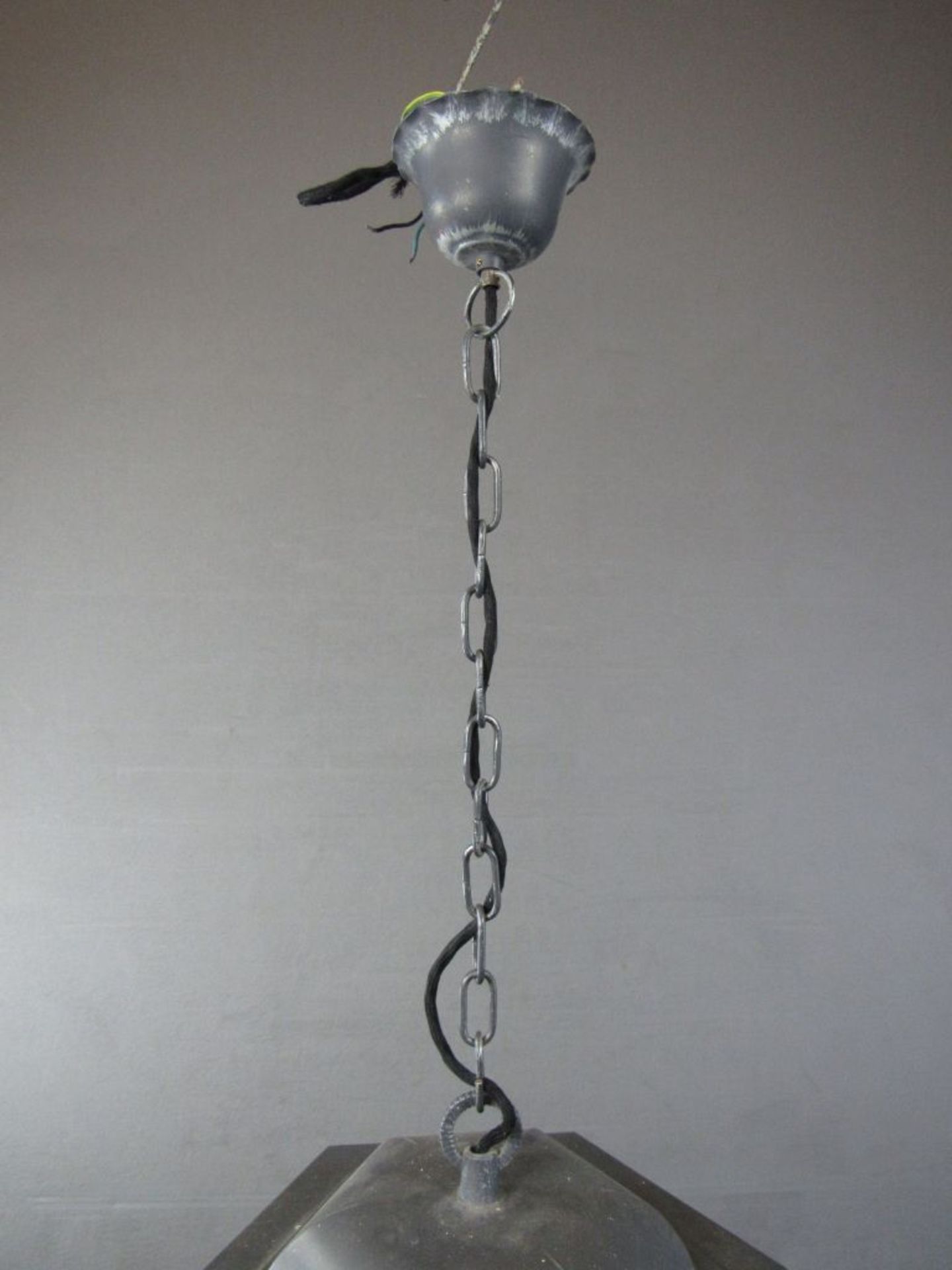 Schöne Deckenlampe in Jugendstilmanier mit Bleiverglasung ca.33cm Durchmesser - Image 3 of 4