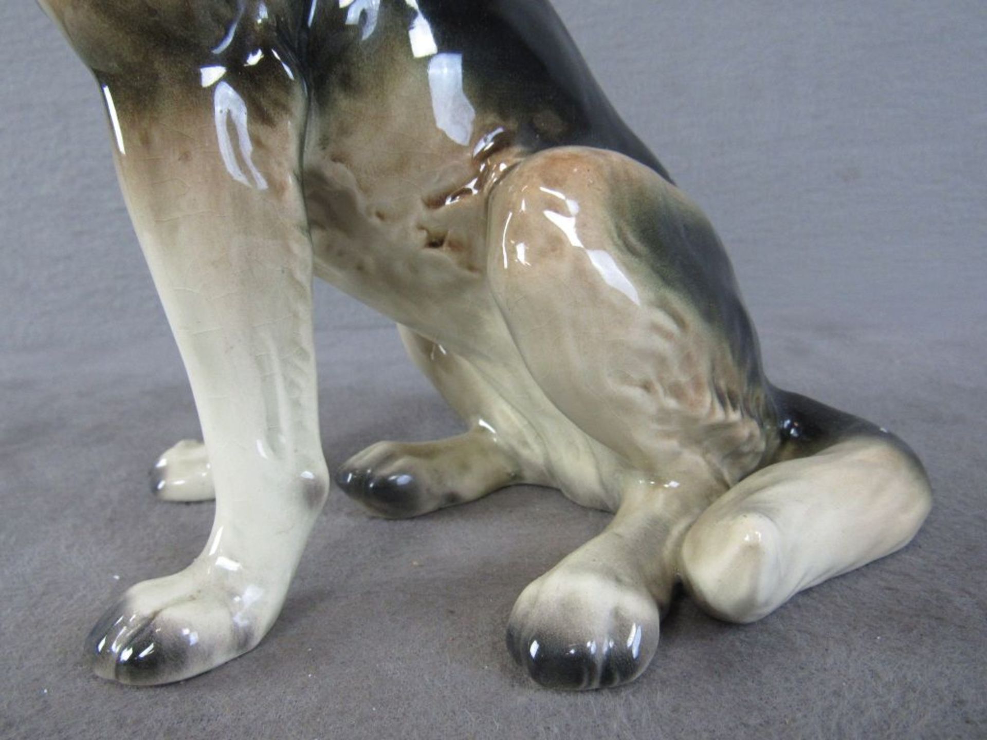 Schäferhund sitzend , 27cm hoch, 22,5 cm lang - Bild 3 aus 6