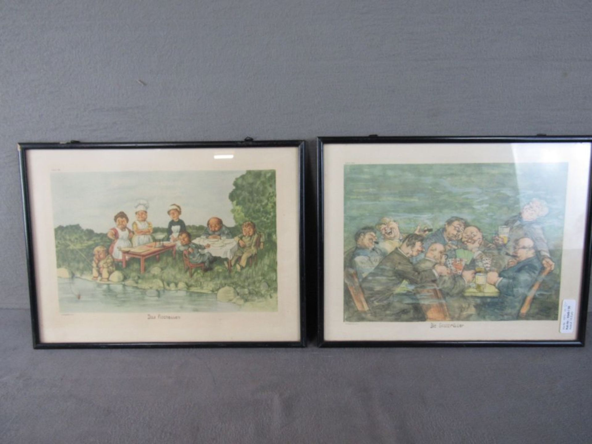 Zwei gerahmte Bilder Högfeld 39x30,5cm