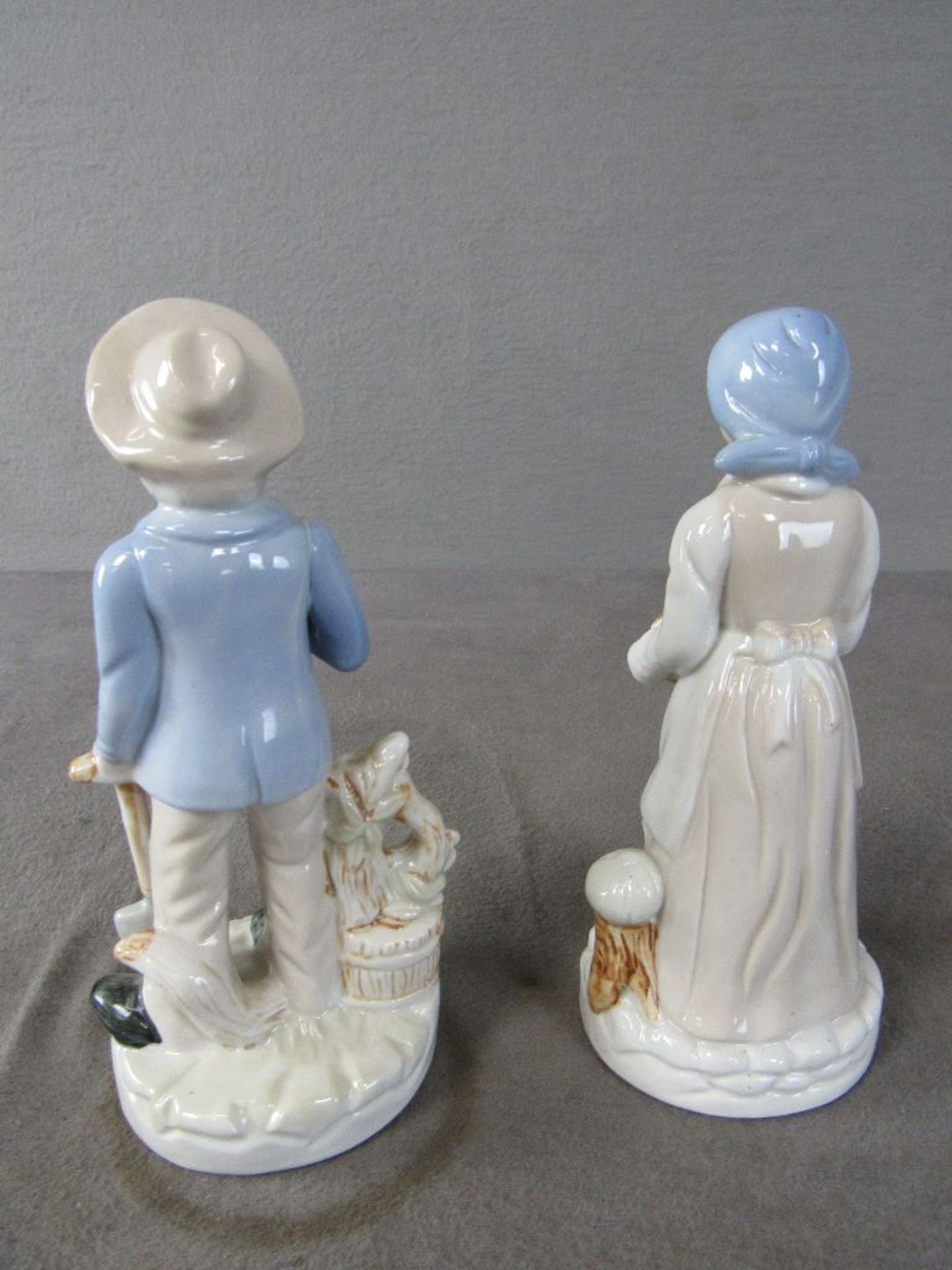 Zwei Porzellan Figuren Frau und Mann Höhe:ca.20cm - Image 6 of 8