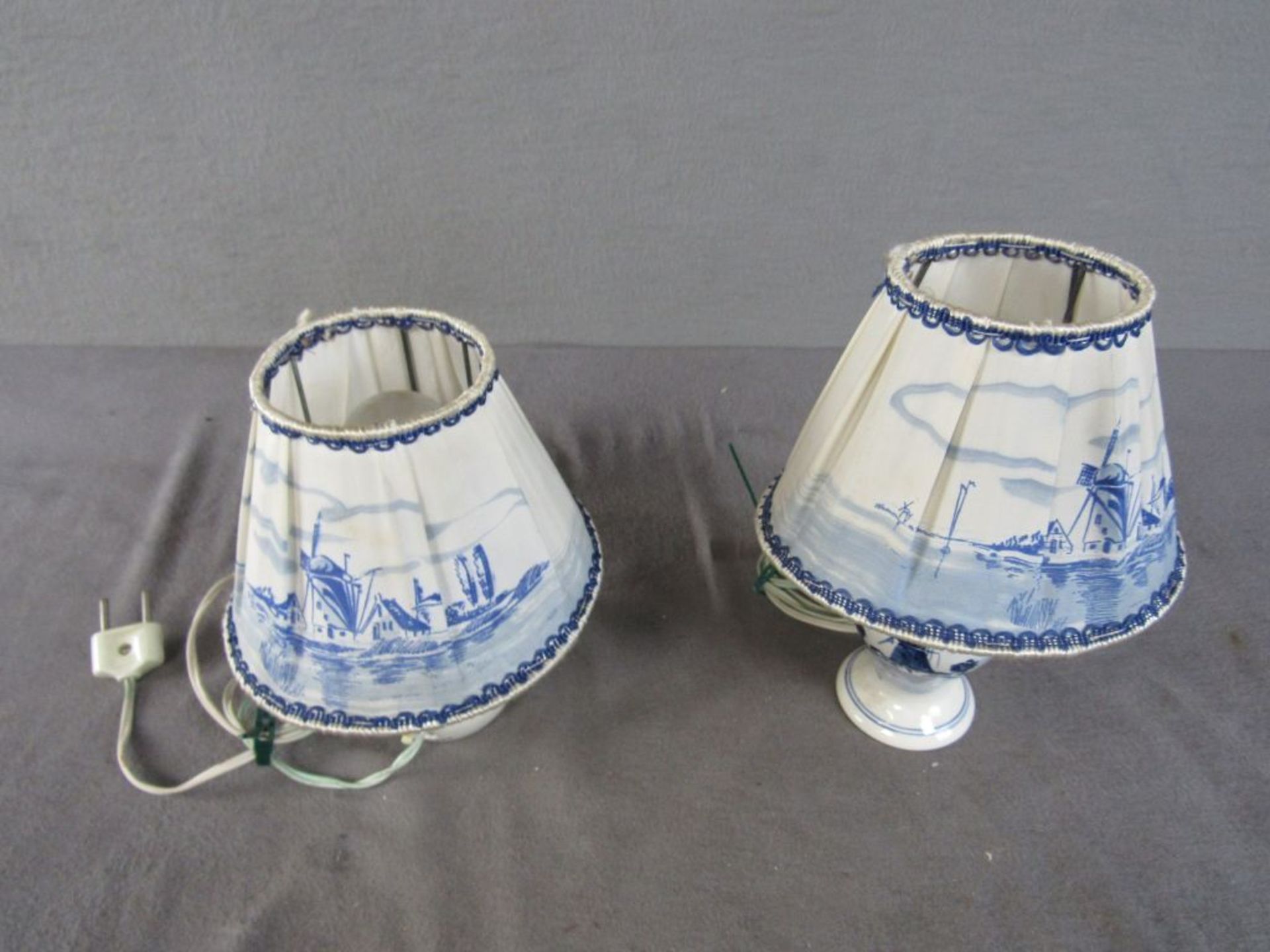 Zwei Tischlampen Delft 21cm hoch - Image 4 of 6