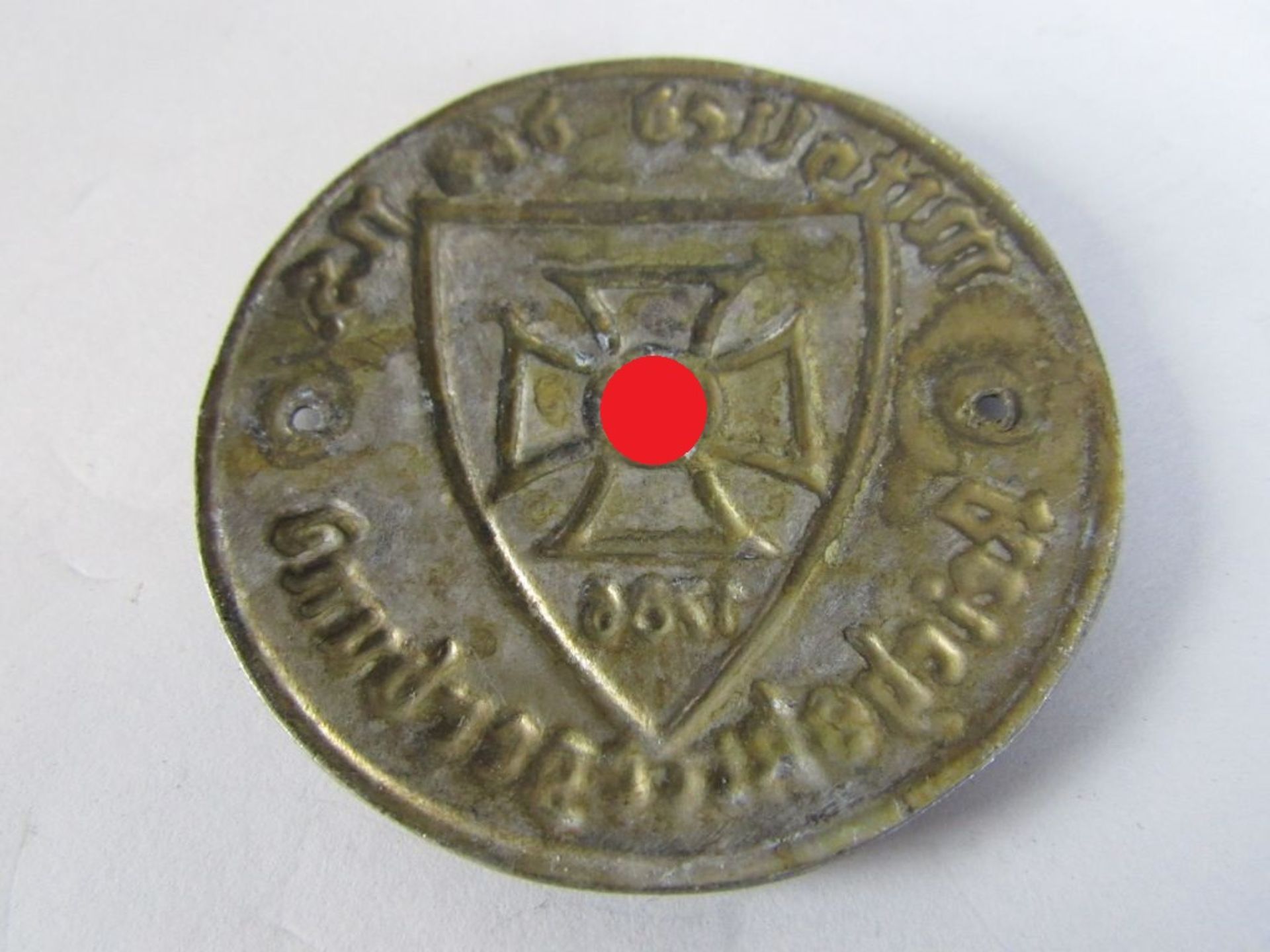 Plakette Mitglied des NS-Reichskriegerbund original 2.WK Durchmesser 6,5cm - Image 3 of 3