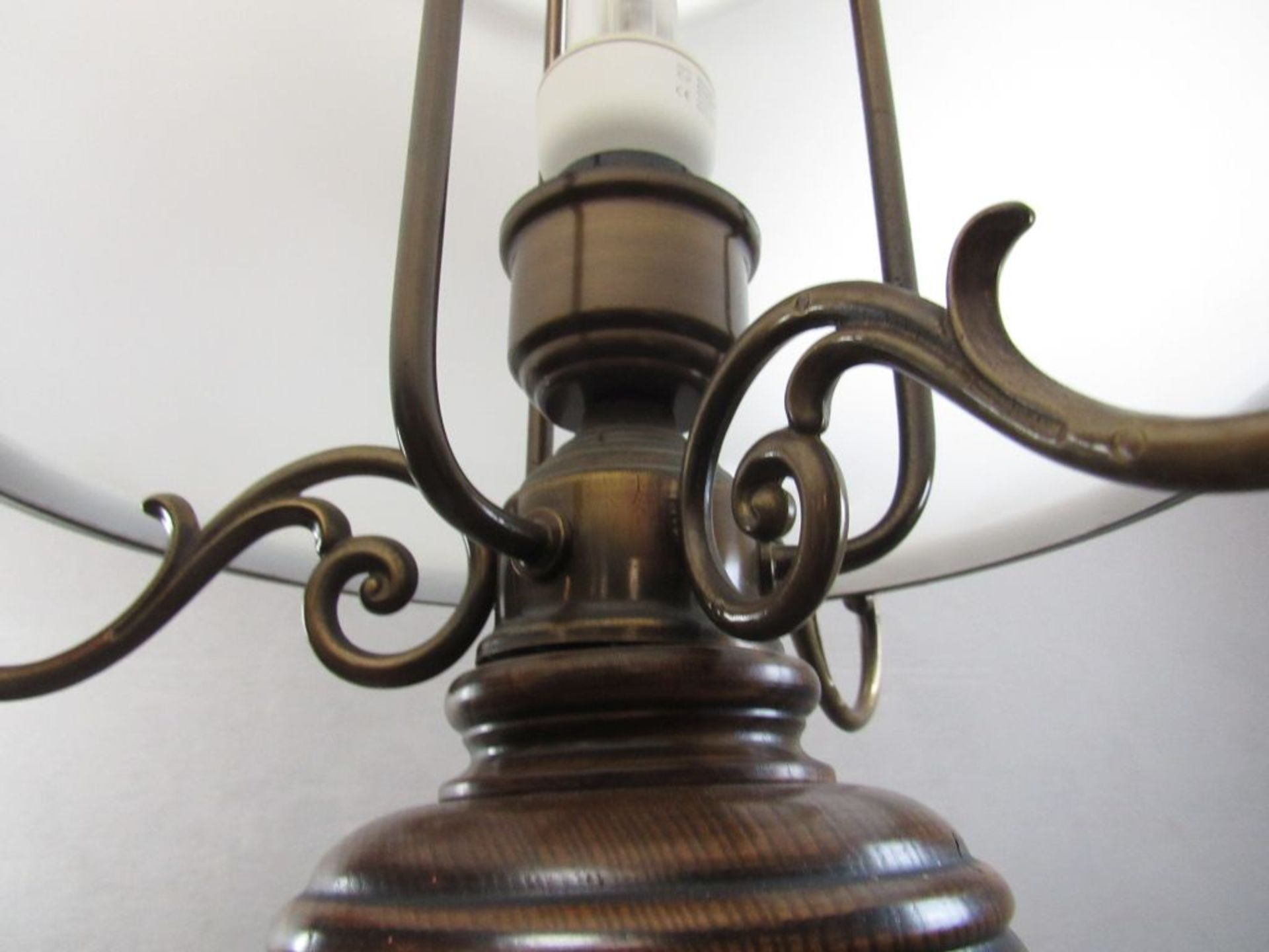 Deckenlampe einflammig Holz Messing Glas Durchmesser Glaskorpus 35cm - Image 4 of 6