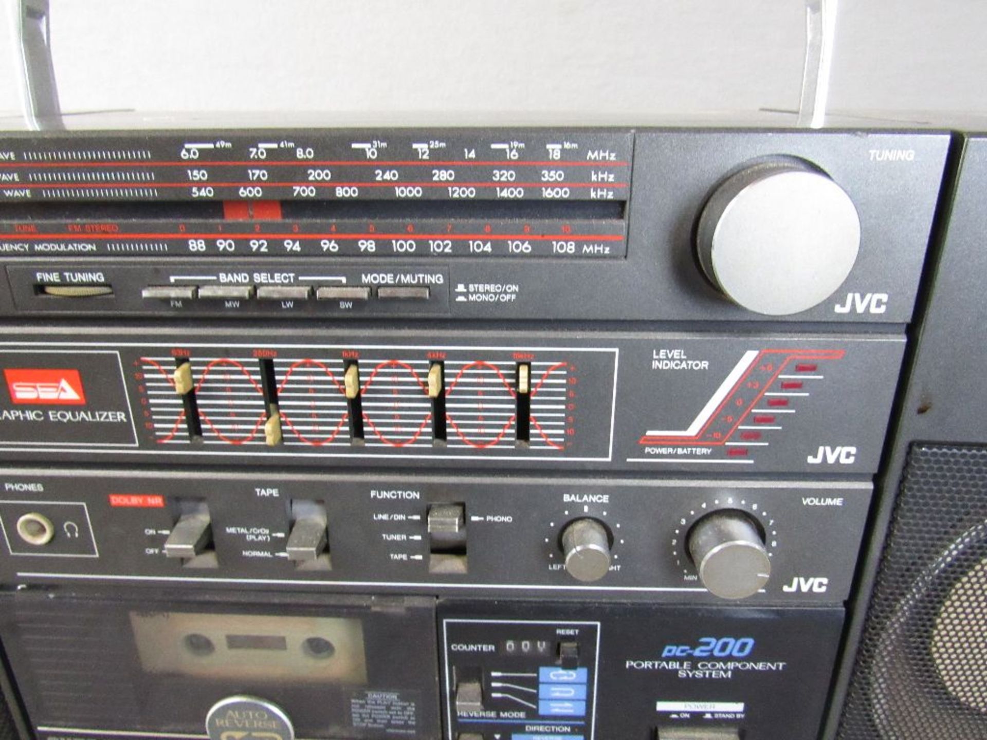 Vintage 80er Jahre Gettoblaster JVC ca.60cm breit - Image 5 of 7