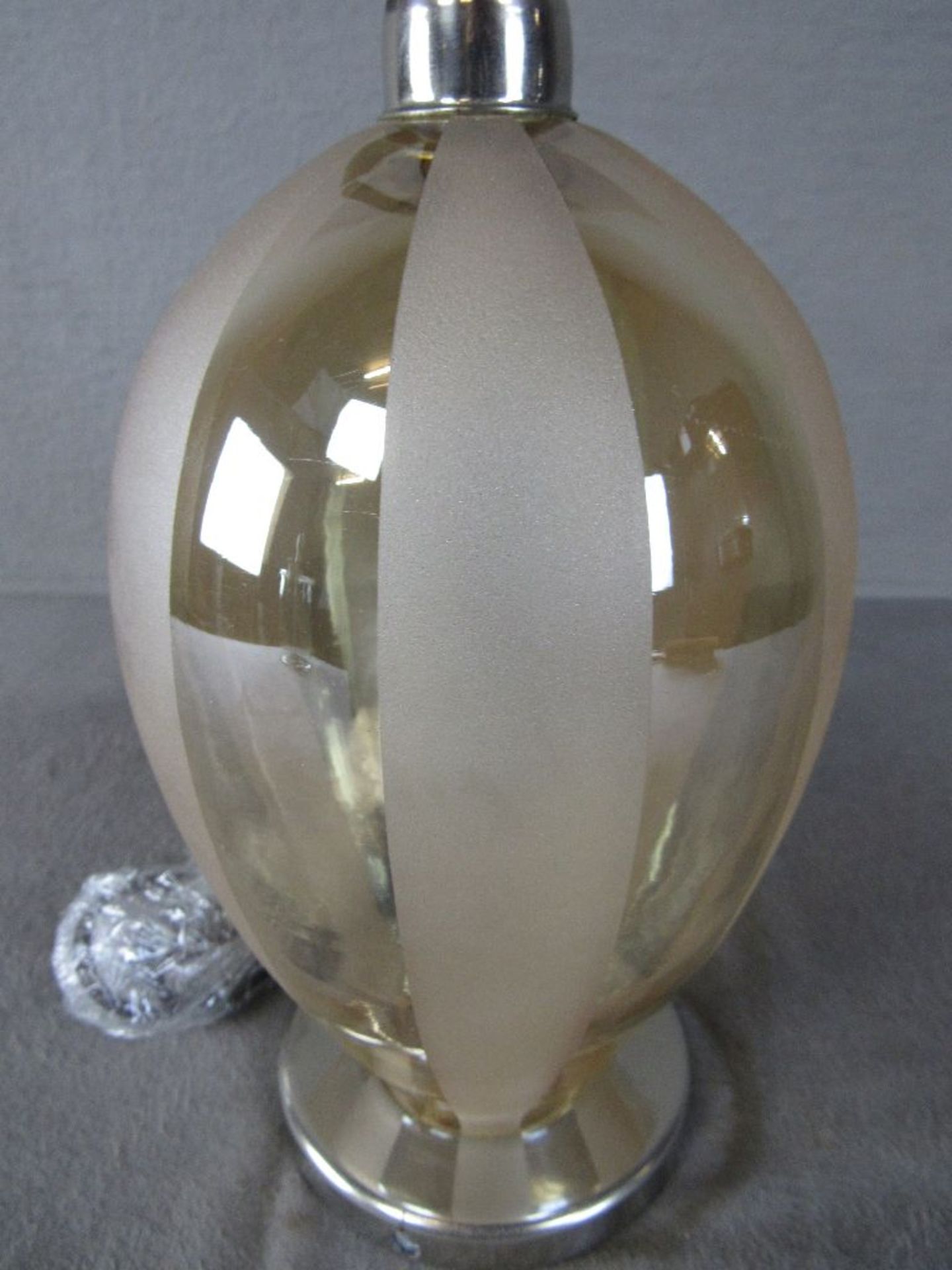 Tischlampe Art Deco Metall und Glaskorpus 46cm hoch - Image 2 of 5
