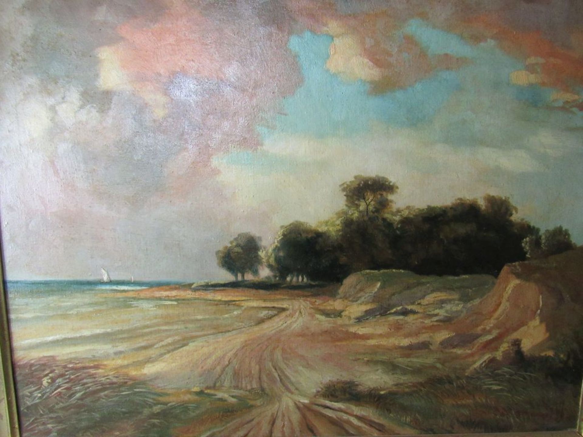 Ölbild Friedrich Wachenhausen auf Leinwand (1859)1923 ca.55x70cm Dünenlandschaft Ostsee