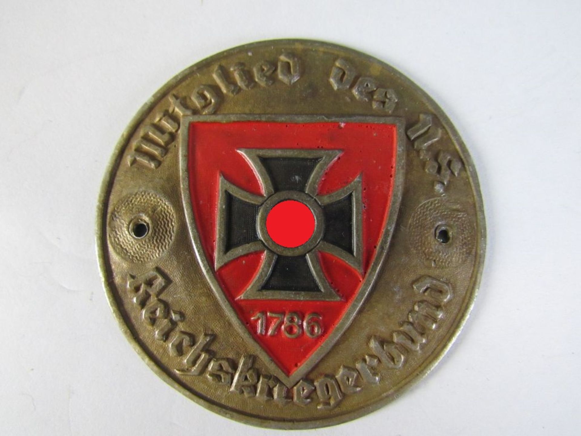 Plakette Mitglied des NS-Reichskriegerbund original 2.WK Durchmesser 6,5cm