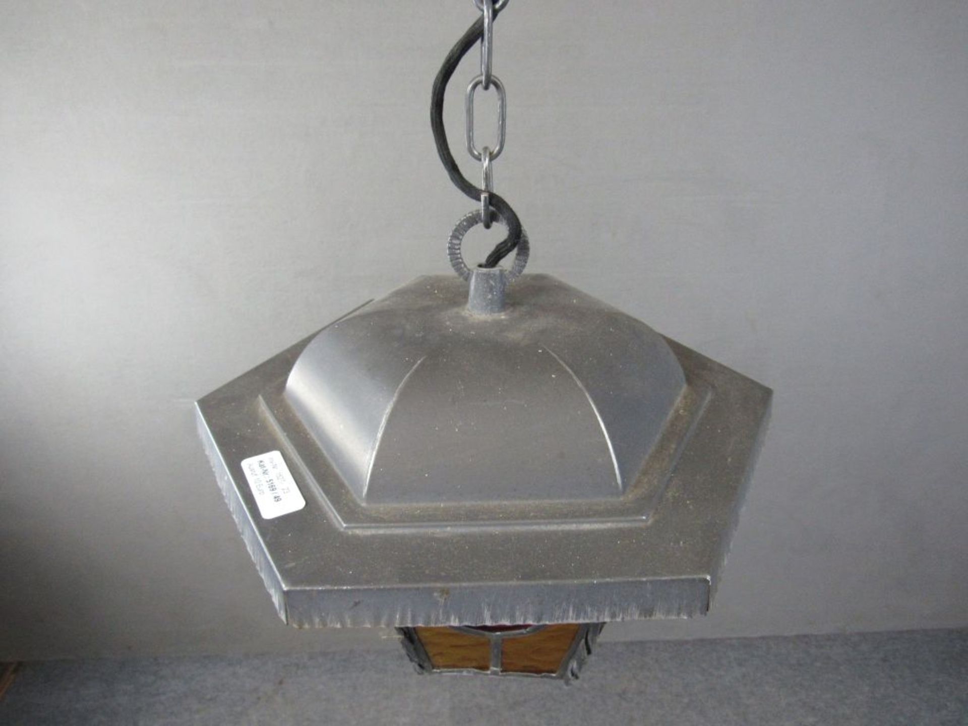 Schöne Deckenlampe in Jugendstilmanier mit Bleiverglasung ca.33cm Durchmesser - Image 4 of 4