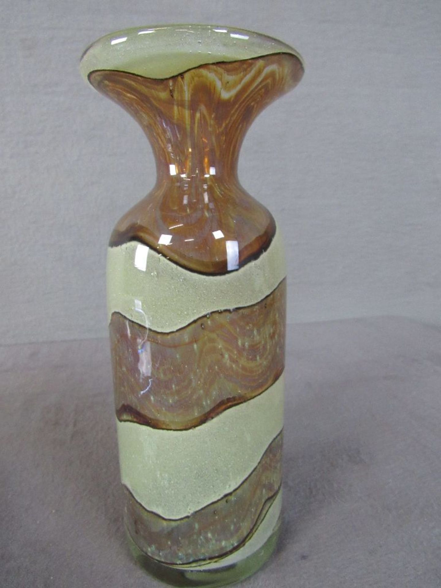 zwei Teile Glas eine große Schale und eine Vase bunt evtl Murano - Bild 4 aus 6