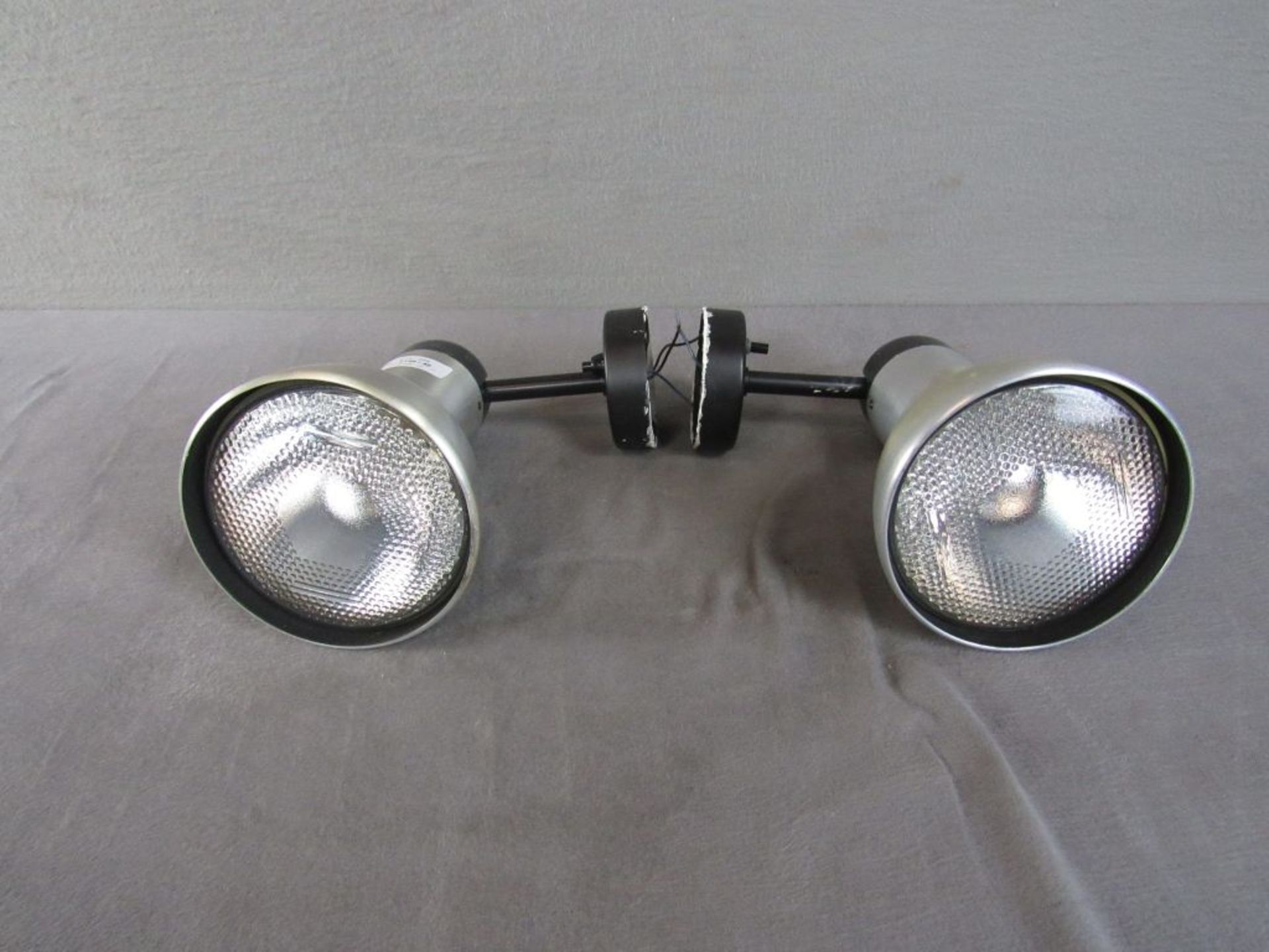 Zwei Vintage Spotlights Wandlampen gebürstetes Aluminuim