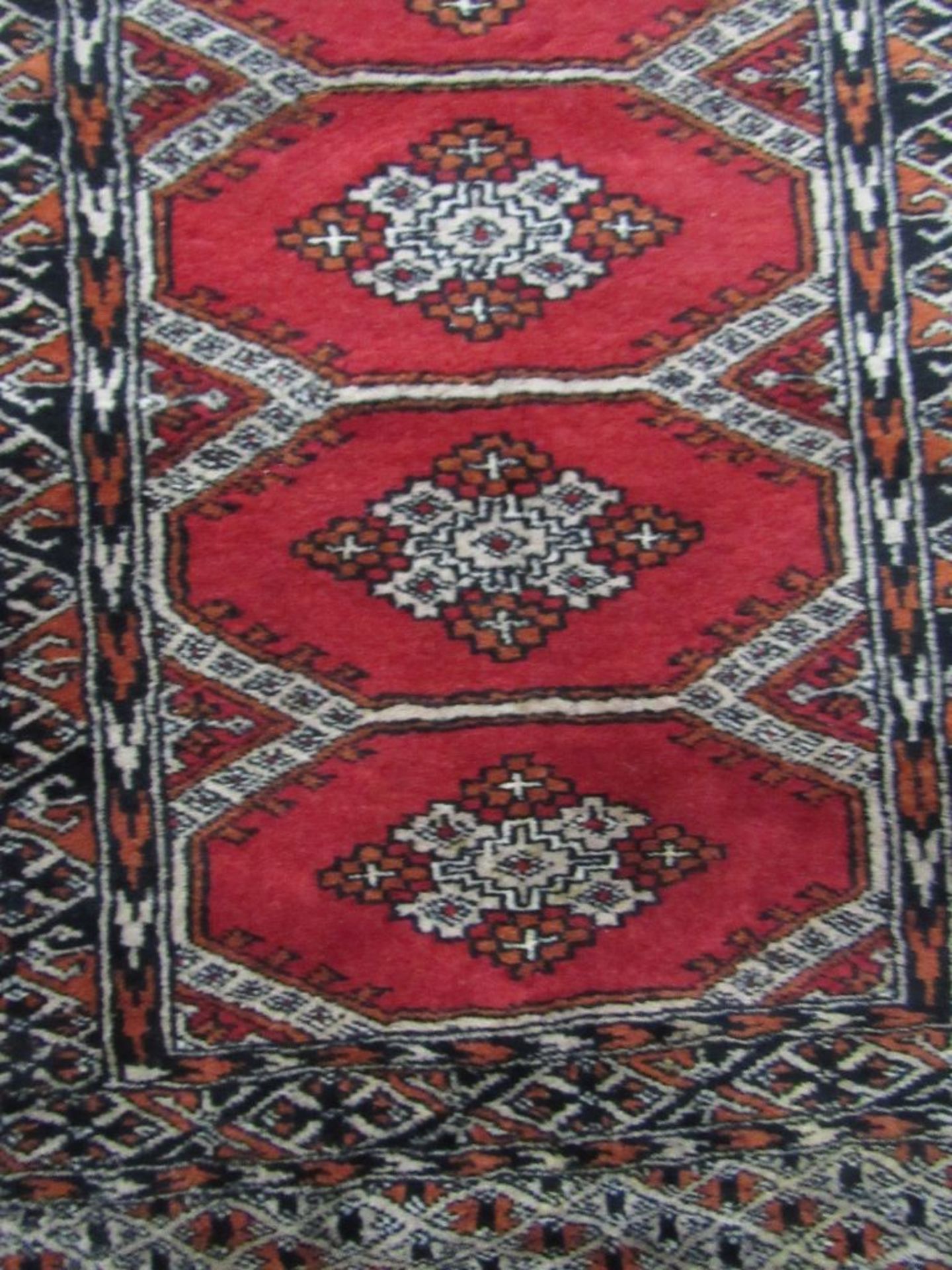 Fein geknüpfter Orientteppich Läufer 176x61cm rotgrundig Pakistan - Image 4 of 6