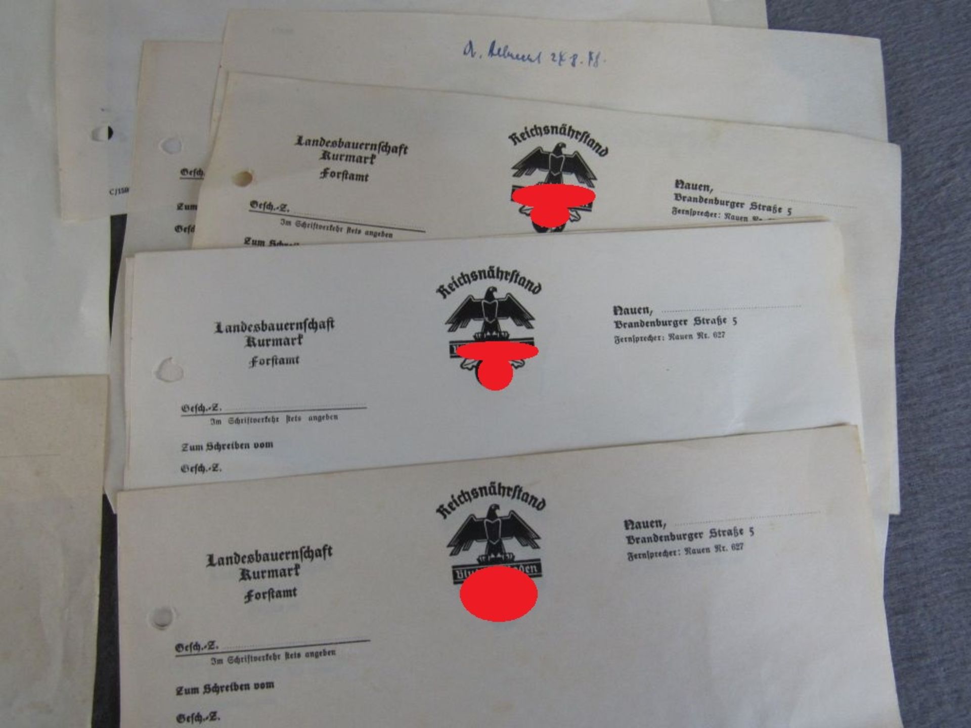 Konvolut seltenes original Briefpapier Reichsnährstand und NSRL Sportbezirk Altmark - Image 4 of 4