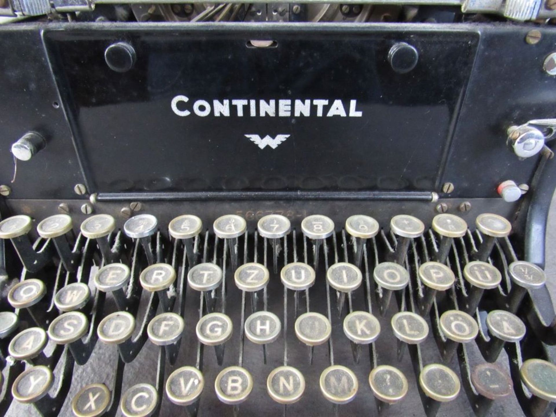 Antike Schreibmaschine Continental Glastasten - Image 2 of 9