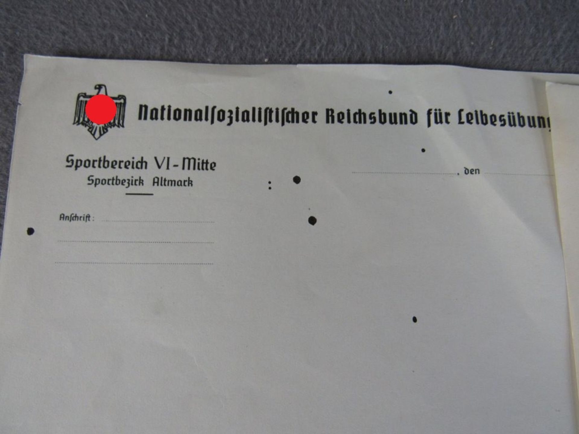 Konvolut seltenes original Briefpapier Reichsnährstand und NSRL Sportbezirk Altmark - Image 2 of 4