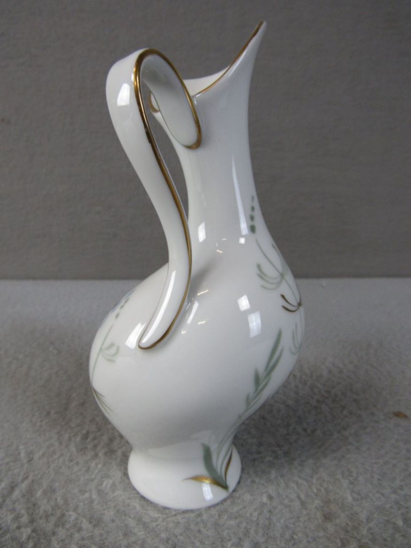 Vase 50er Jahre Höhe:17cm Fischmotiv handbemalt H.Grimm Bavaria