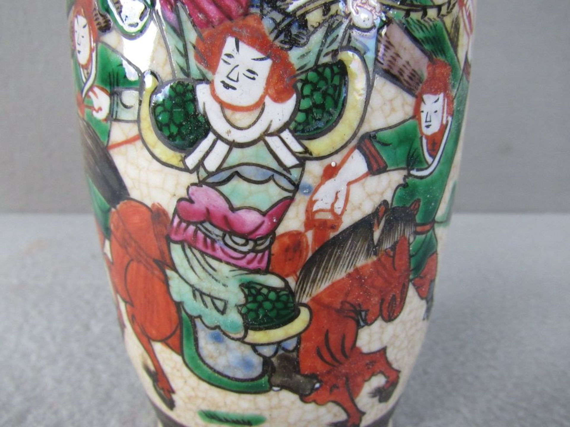 Schöne asiatische Vase dreidimensional 30cm hoch gechipt gemarkt - Image 4 of 8
