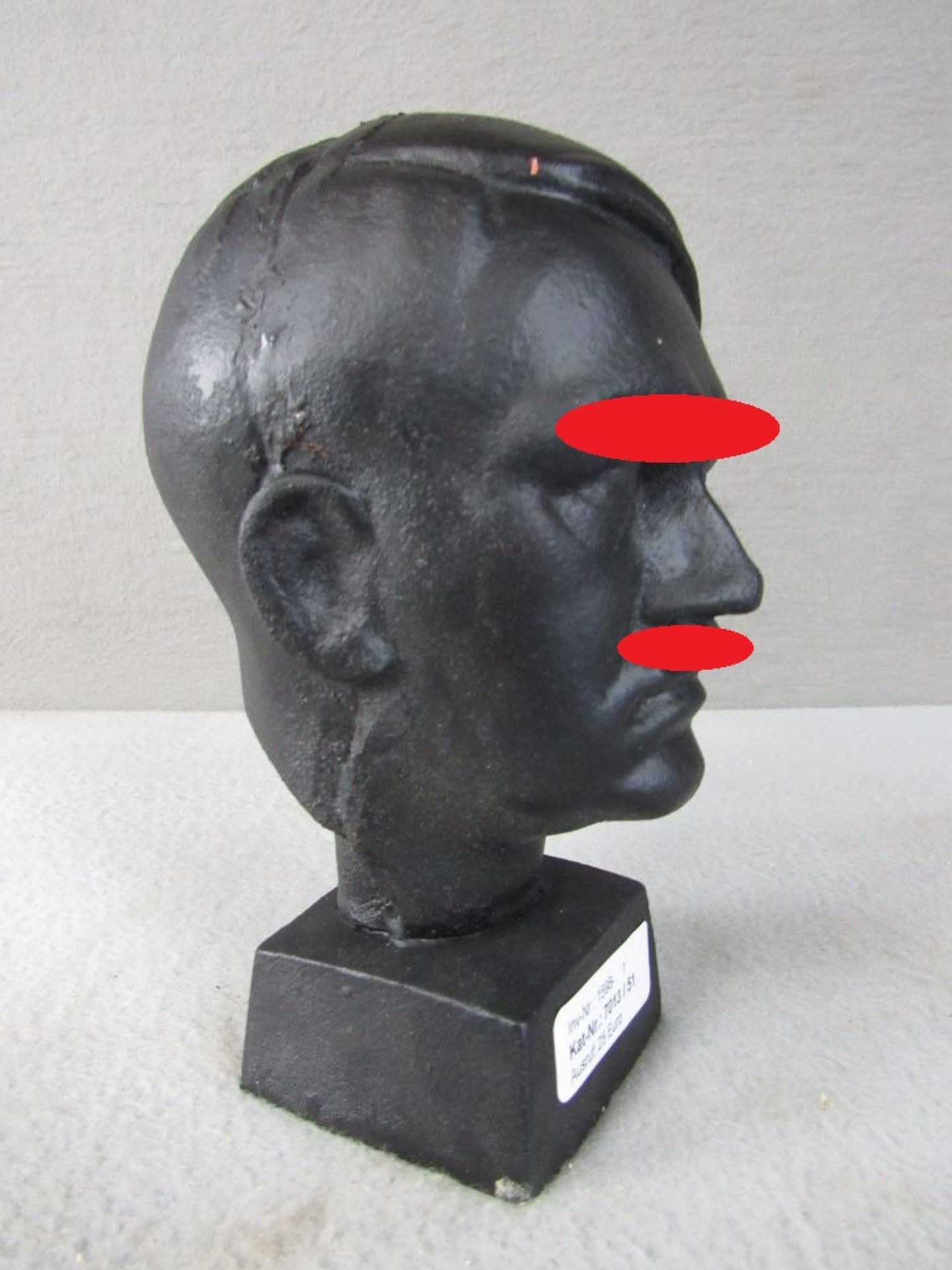 Büste Adolf Hitler Gußeisen ca.20cm hoch - Bild 2 aus 6