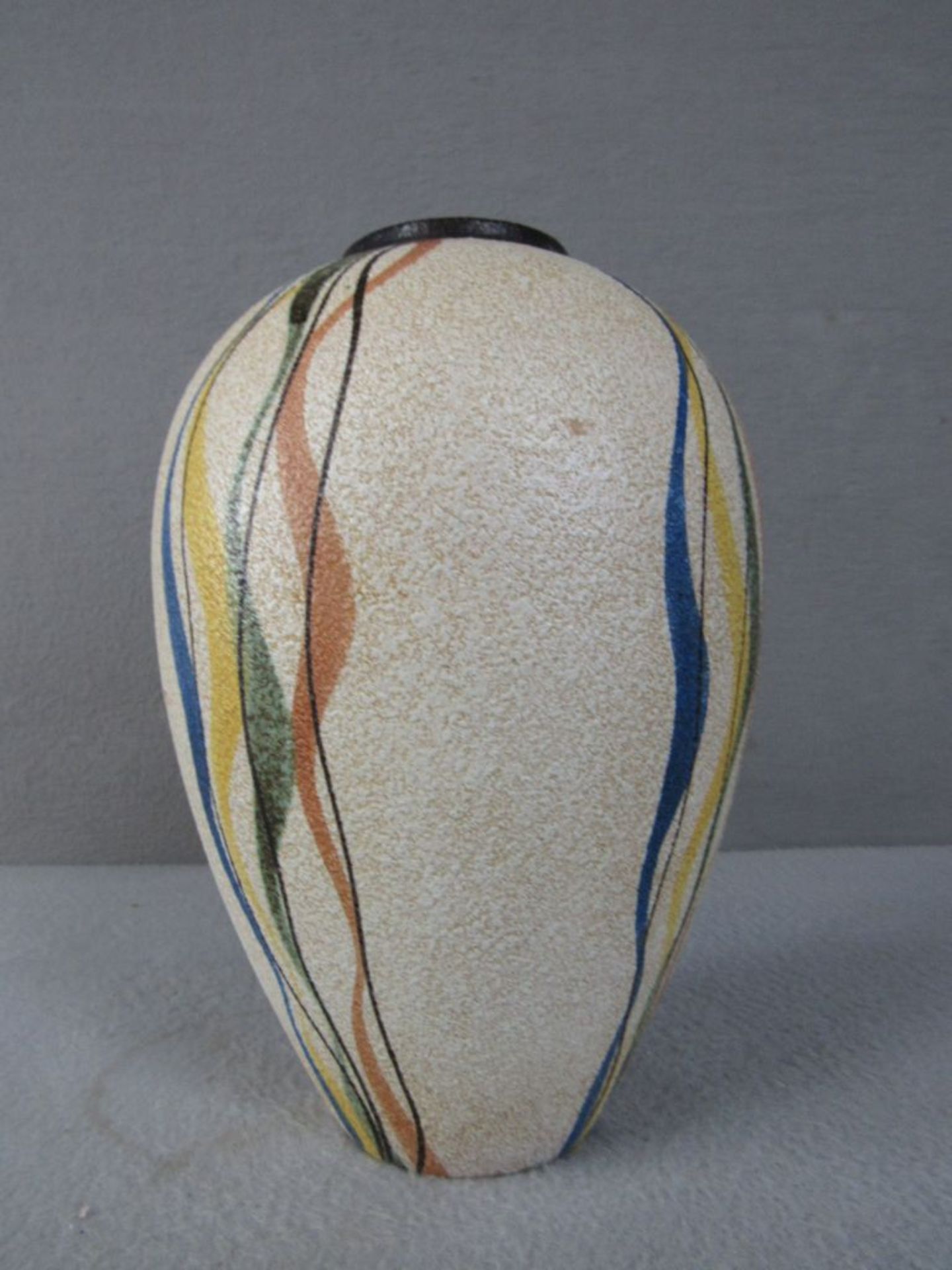 Rocka Billy Ära 50er Jahre Keramikvase handbemalt Ruscher 29cm hoch - Image 5 of 6