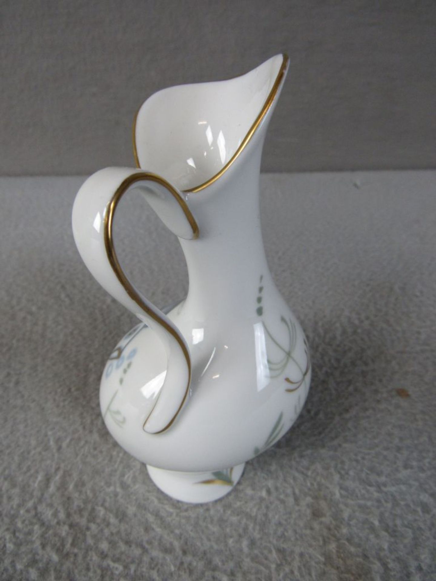 Vase 50er Jahre Höhe:17cm Fischmotiv handbemalt H.Grimm Bavaria - Image 2 of 5