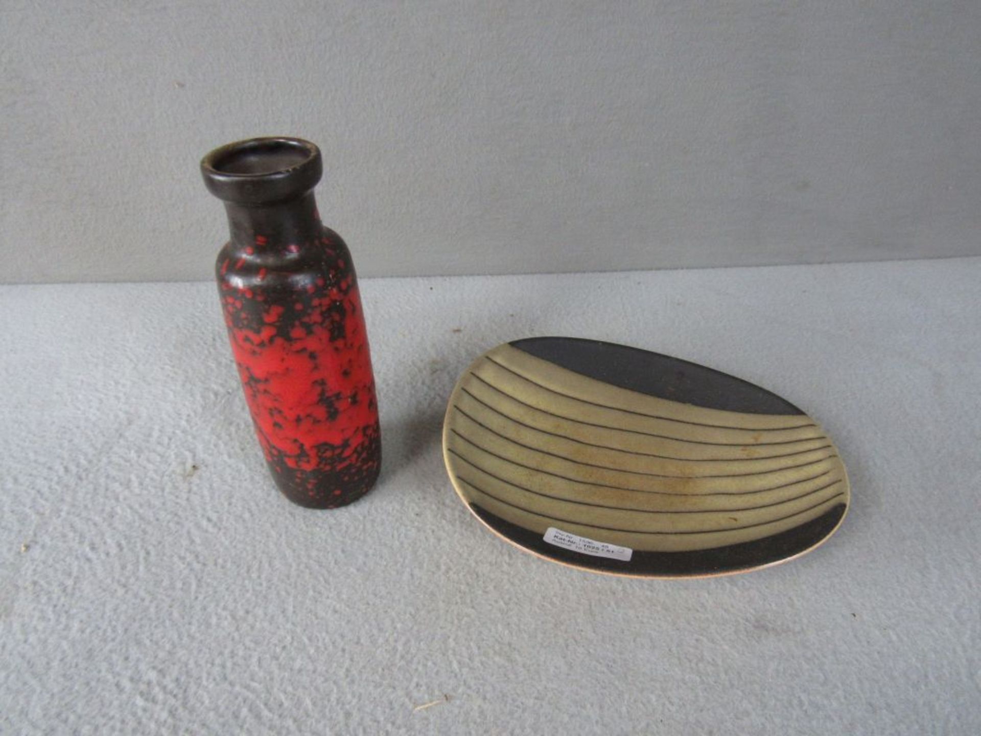 Zwei Teile Keramik 60er Jahre Vase und Schale Schale Wächtersbach - Image 4 of 5