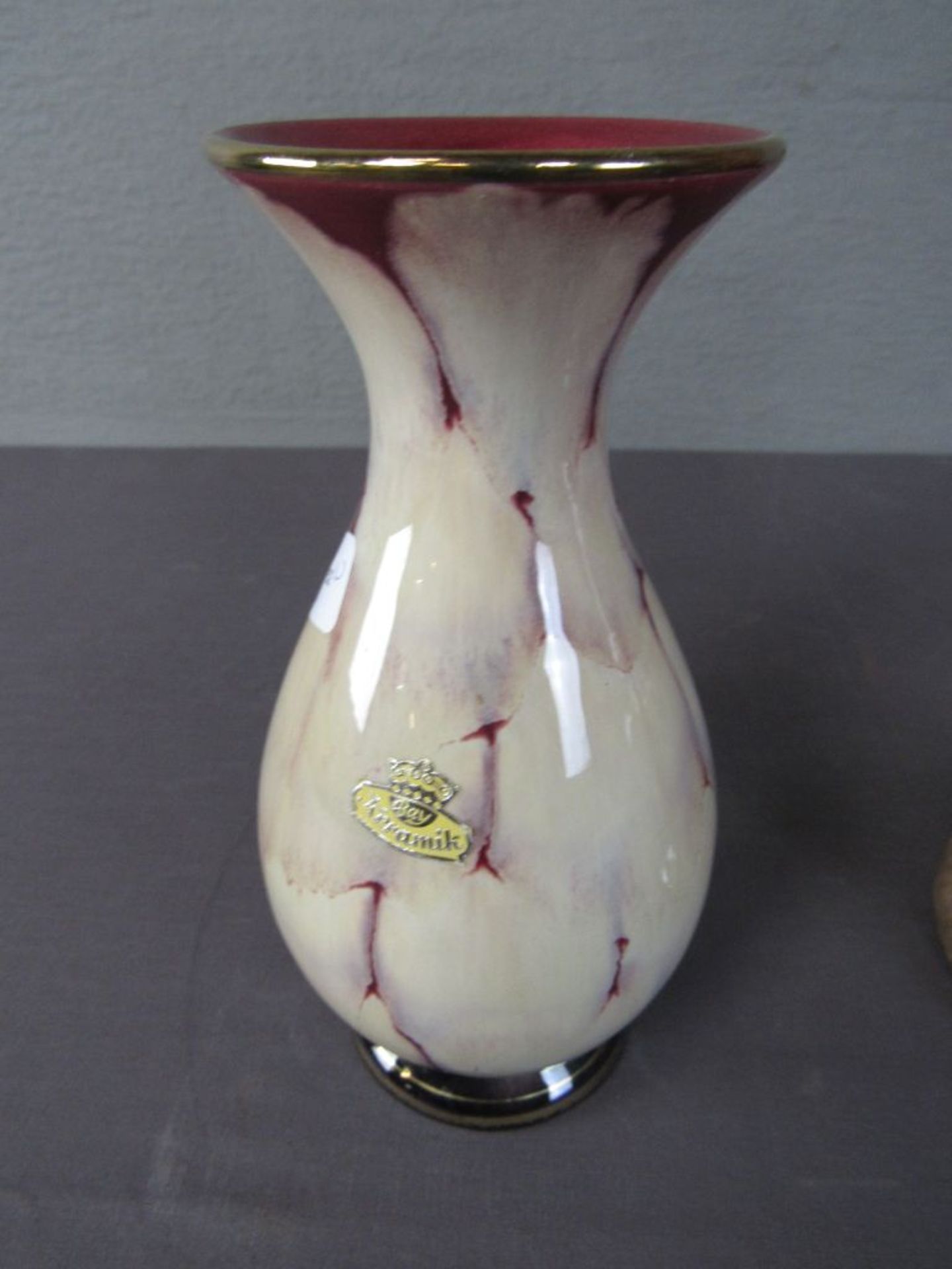 Zwei Keramikvasen 50er Jahre 22cm und - Image 3 of 8
