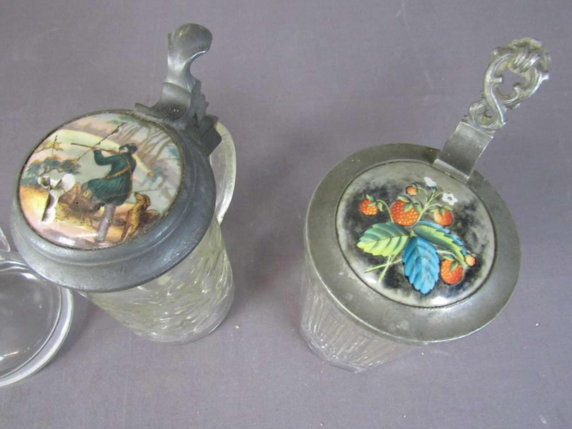 Vier antike Bierkrüge von 9-19cm um - Image 3 of 5