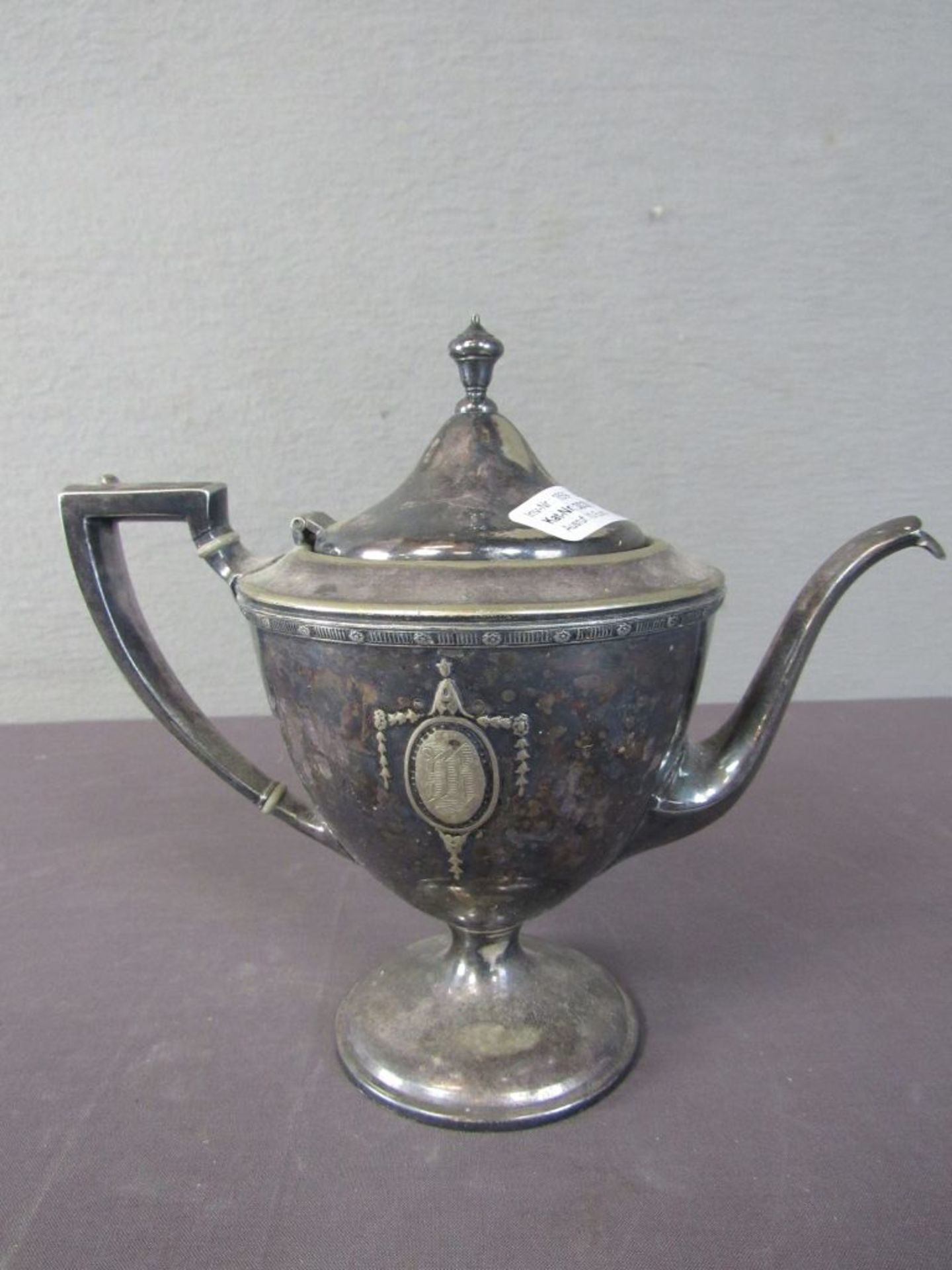 Antike Teekanne versilbert um 1900