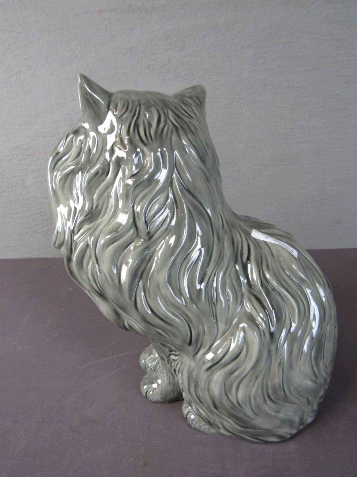 große Keramikfigur Katze Ritzmarke - Bild 4 aus 7
