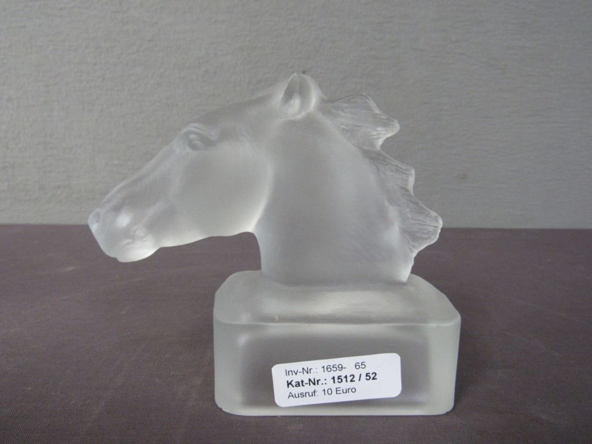 Glasskulptur Pferdekopf 13,5cm