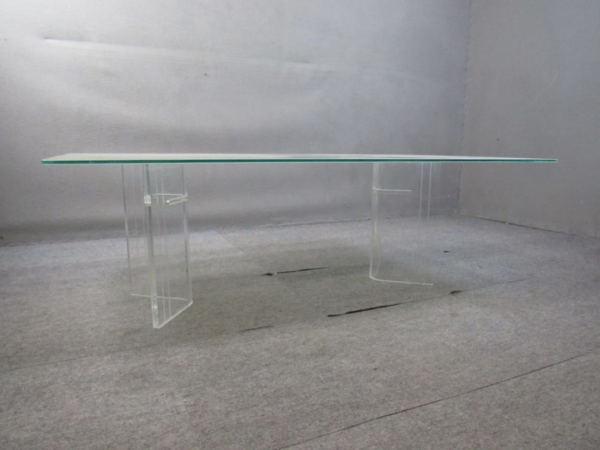 Designertisch Glasplatte auf zwei - Image 2 of 6