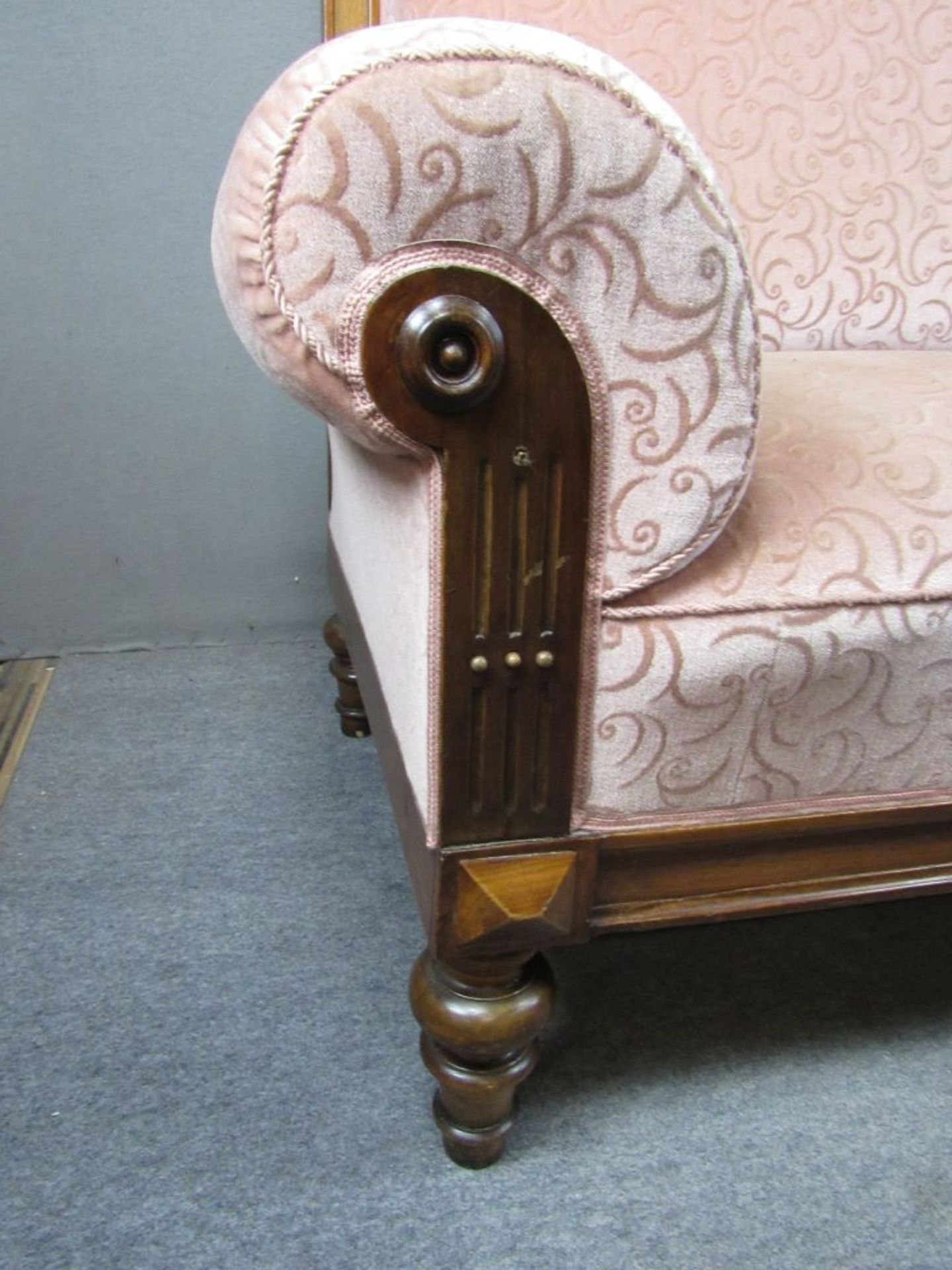 Sofa Historismus rosé Polster - Image 6 of 10