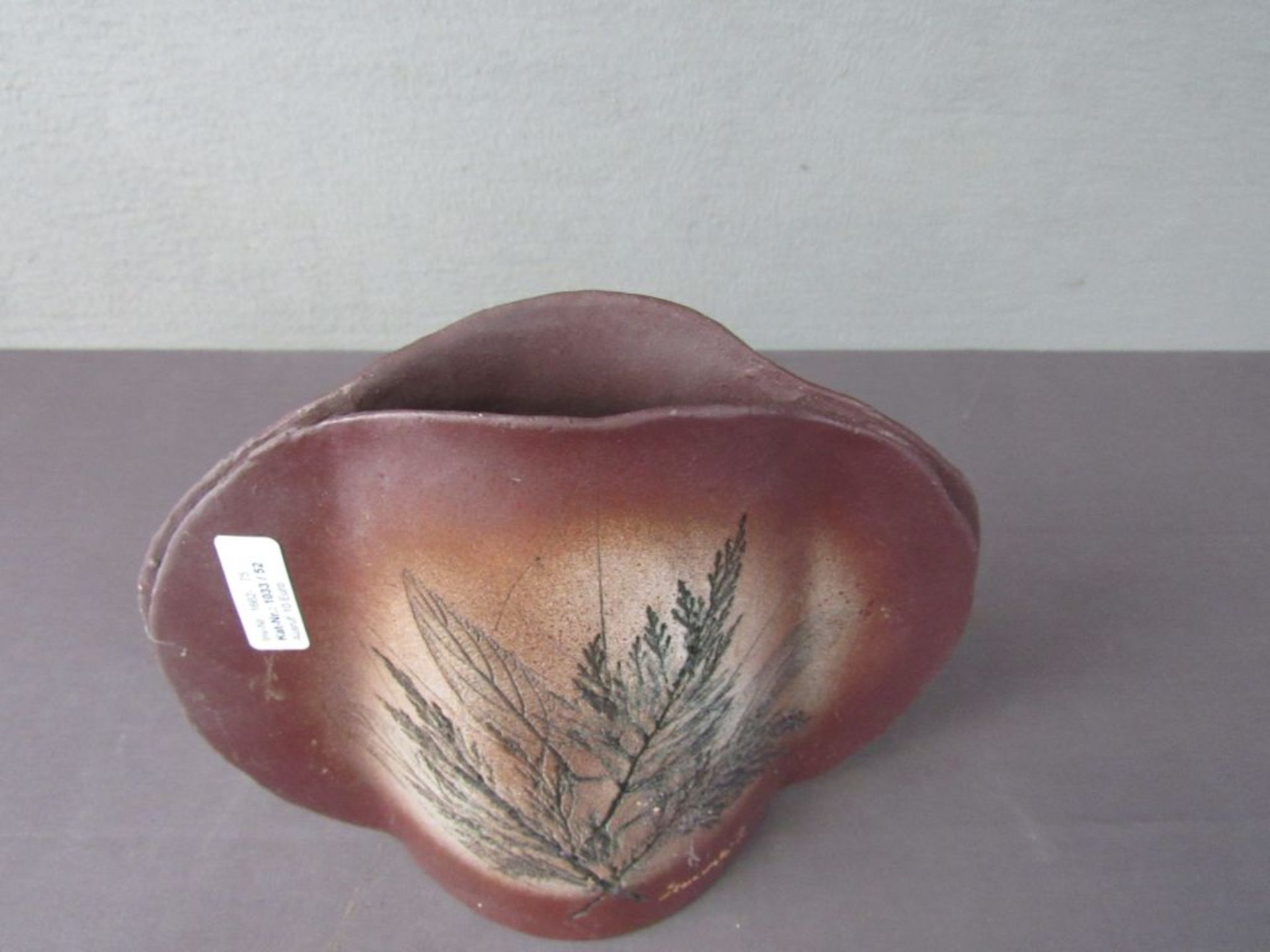 Vase Keramik signiert 27cm - Bild 4 aus 6