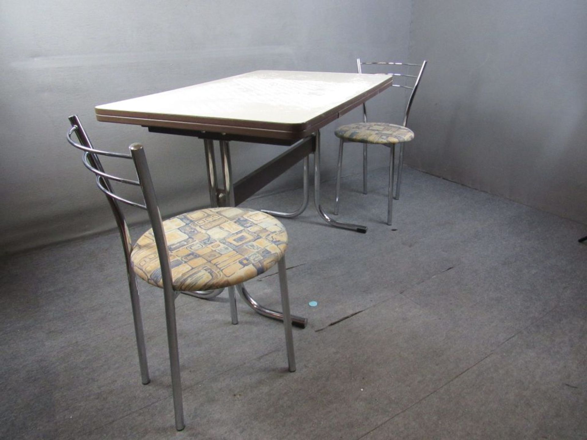 Tisch und zwei Stühle Chrombase 70er - Image 6 of 7