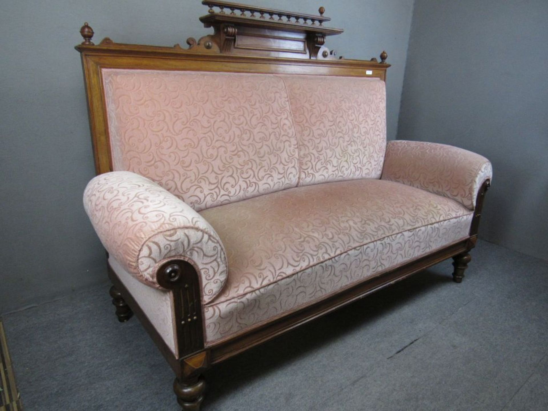 Sofa Historismus rosé Polster - Image 5 of 10