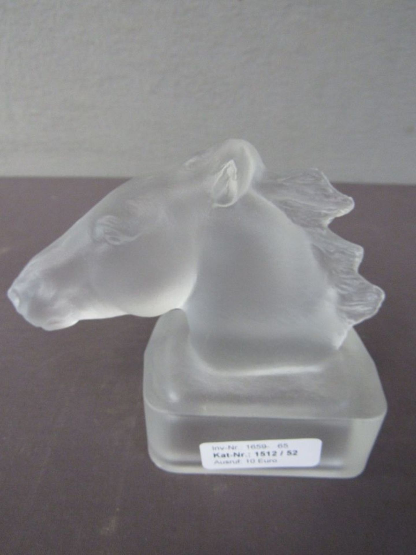 Glasskulptur Pferdekopf 13,5cm - Image 2 of 4