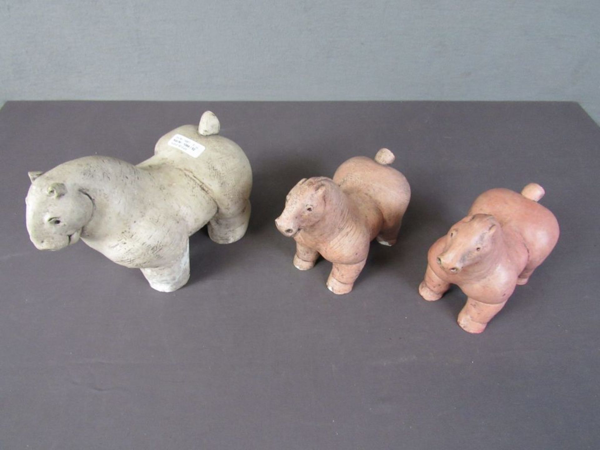Keramik drei Pferde aus Terrakotta - Image 2 of 9