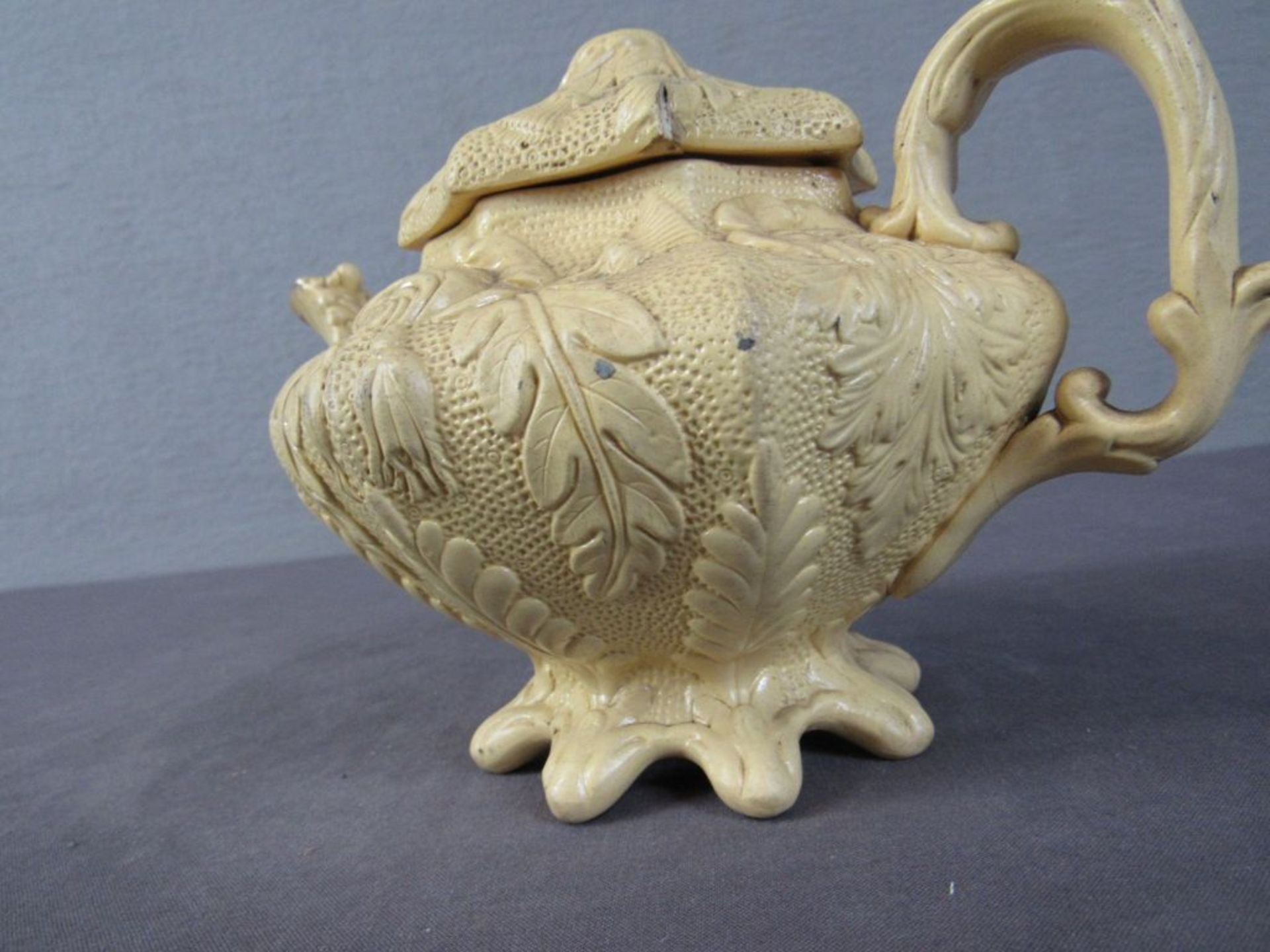 Antike Teekanne Queensware um 1850 - Image 7 of 7