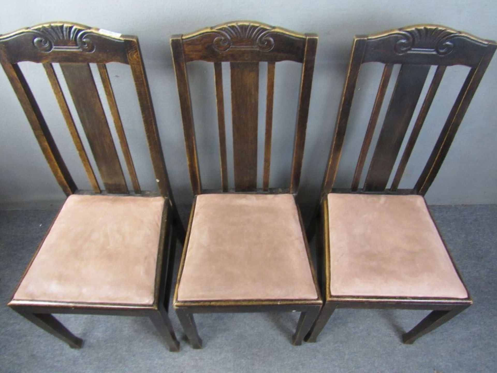 Drei antike Stühle um 1910 - Image 2 of 9