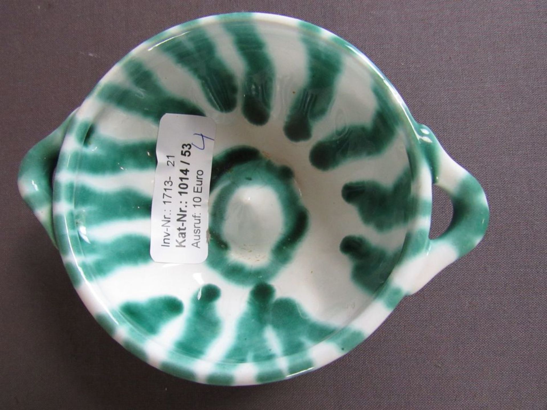 Vier Teile Keramik Gmundner grün - Image 5 of 6