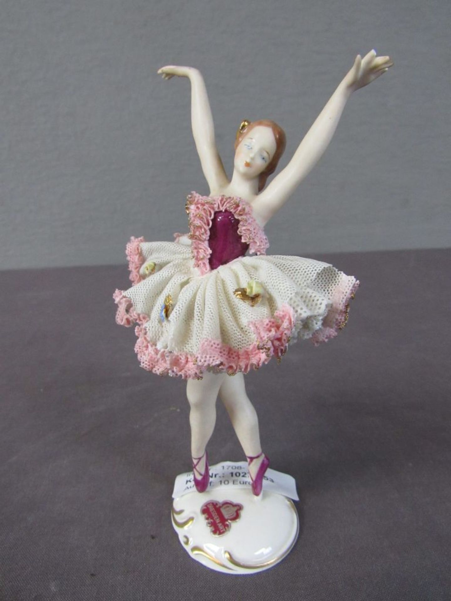 Kleine Ballerina Porzellanfigur 16cm - Bild 2 aus 7