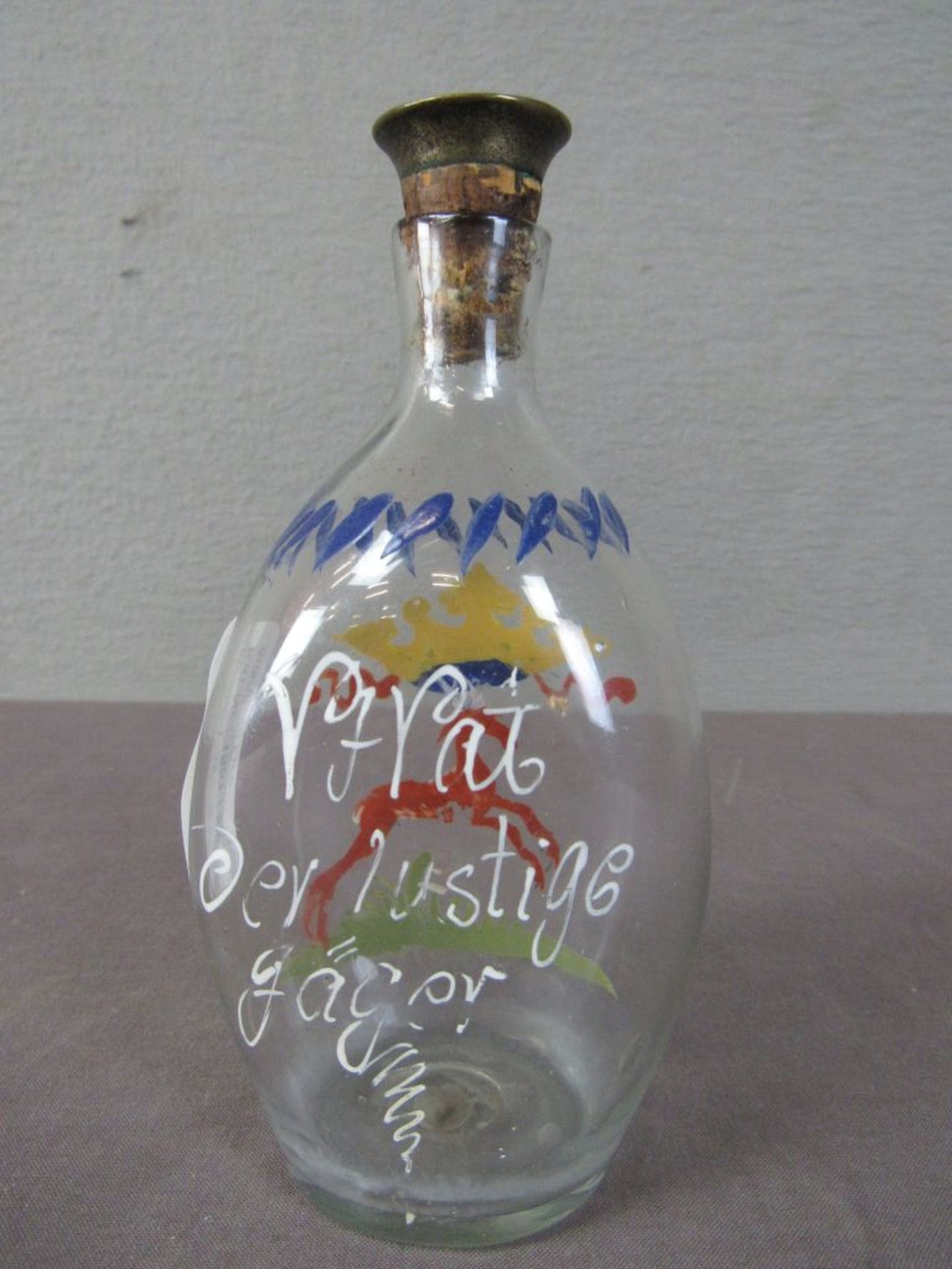 Antike Glasflasche mit schönem - Image 3 of 3