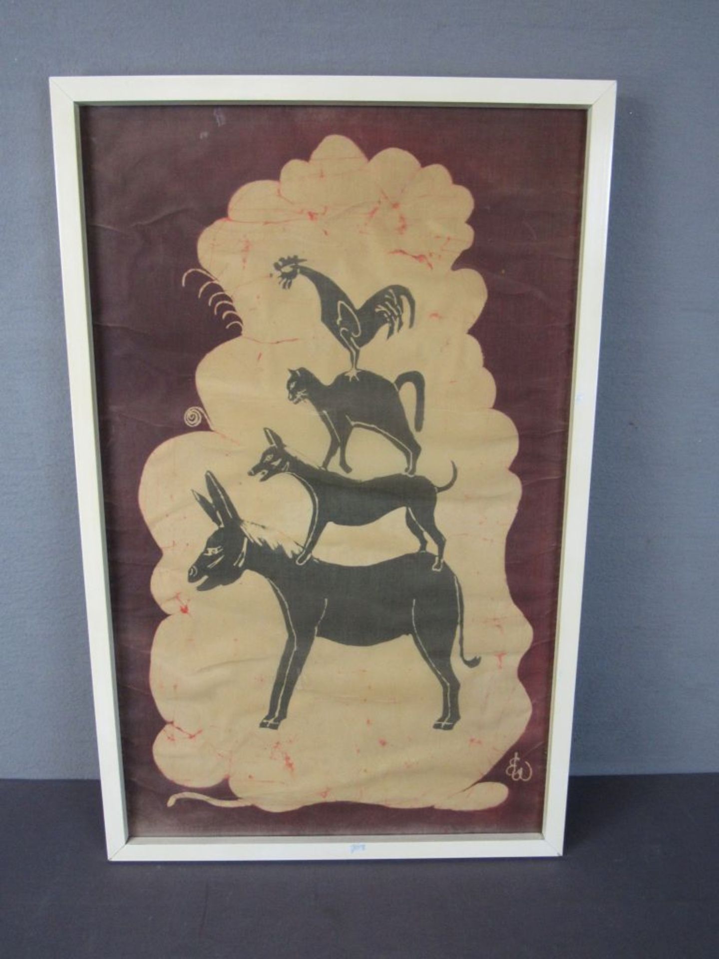 Gemälde Batik von Elke Wohles 1978 - Image 2 of 7