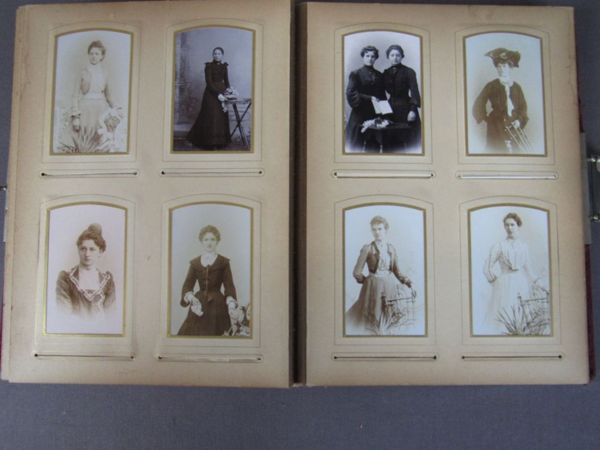 Antikes Fotoalbum um 1900 prall - Image 6 of 7