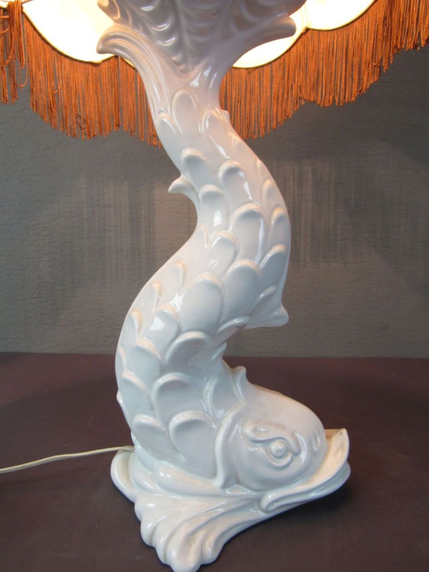 Tischlampe lasierte Keramik gemarkt - Image 2 of 7