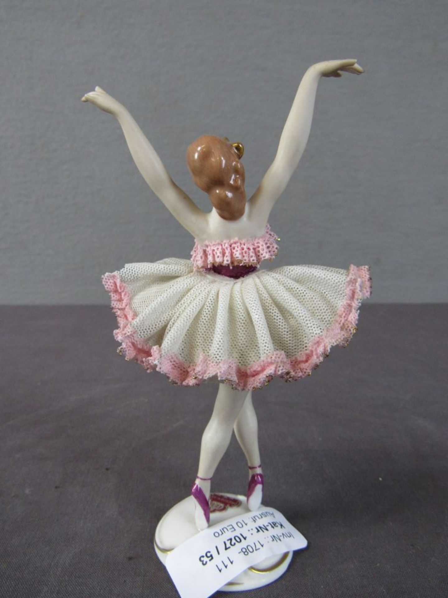 Kleine Ballerina Porzellanfigur 16cm - Bild 6 aus 7