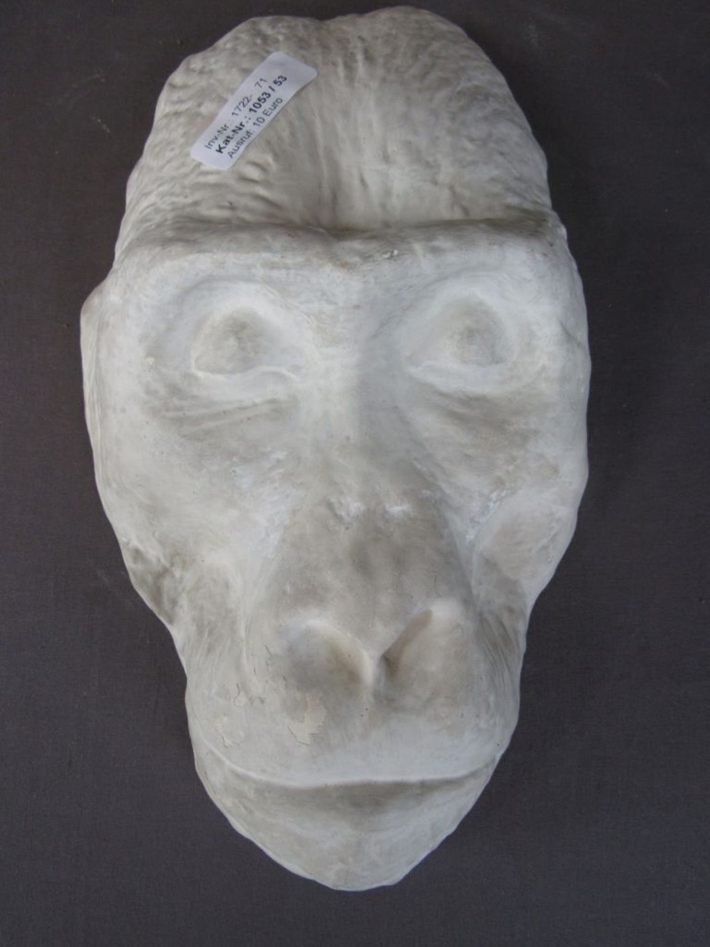 Wandmaske Totenmaske eines Affen